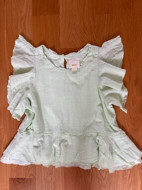 Anthropologie Maeve gauze green top
